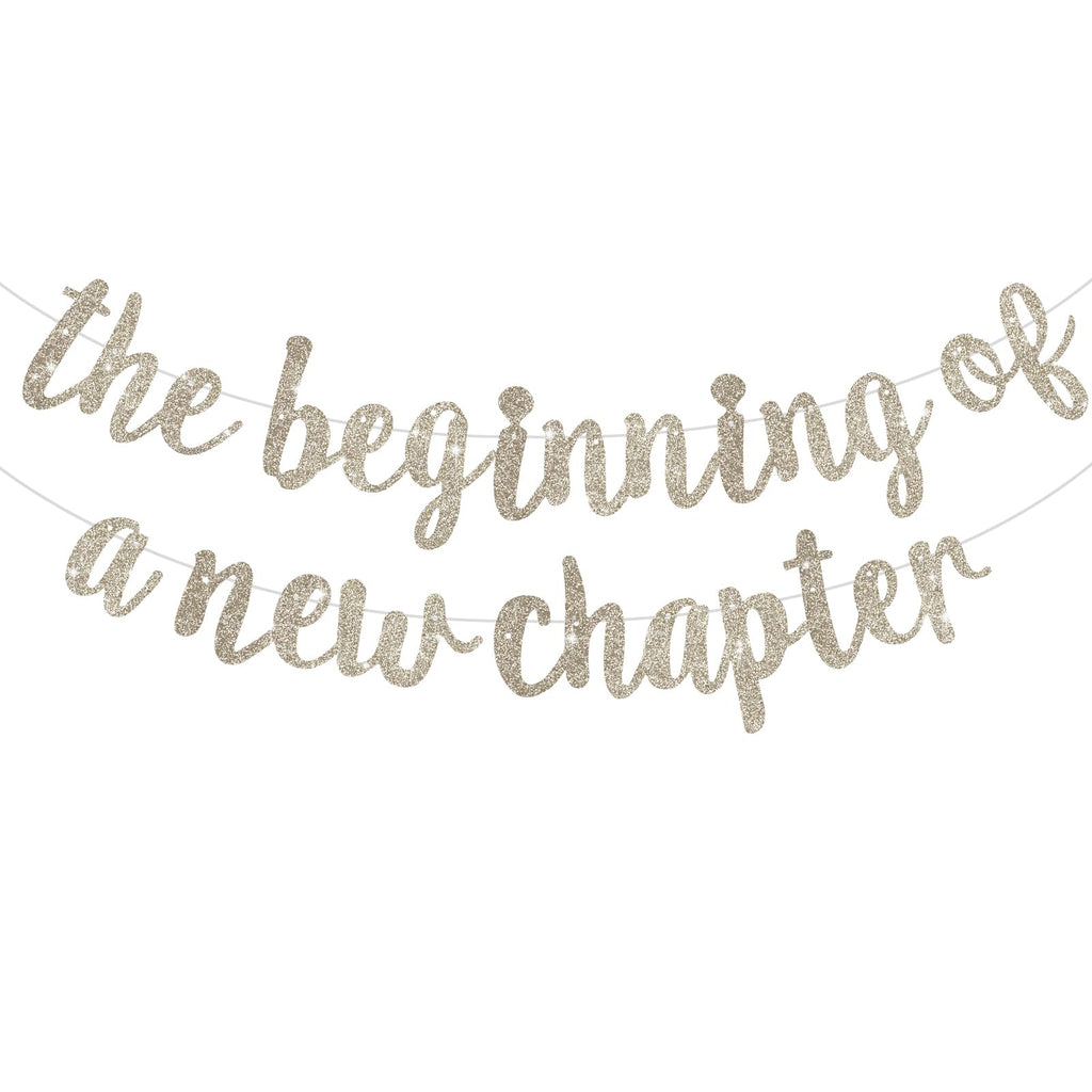 BEISHIDA Glitter Champagne Banner – The Beginning of a New Chapter for Graduation & Farewell Parties