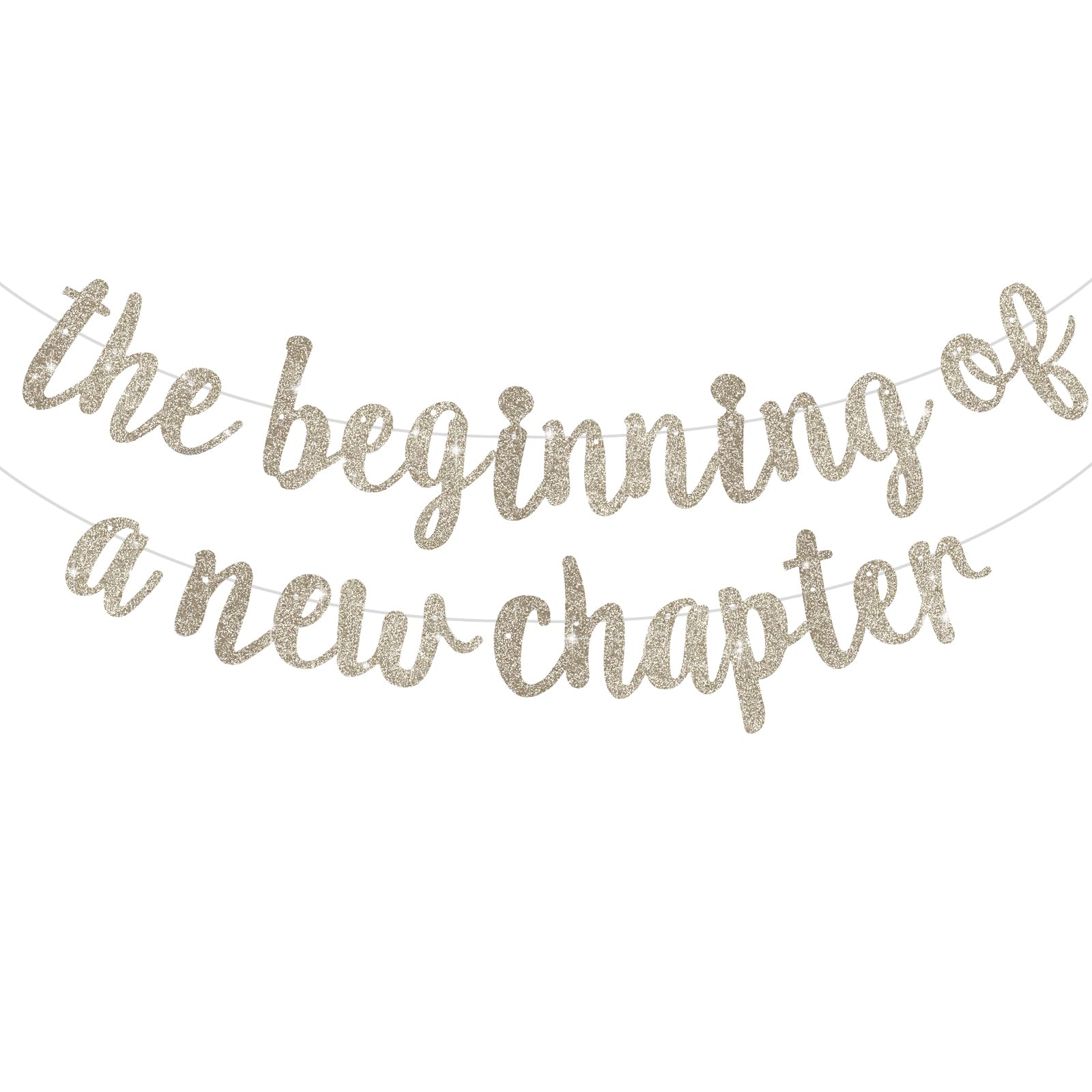BEISHIDA Glitter Champagne Banner – The Beginning of a New Chapter for Graduation & Farewell Parties