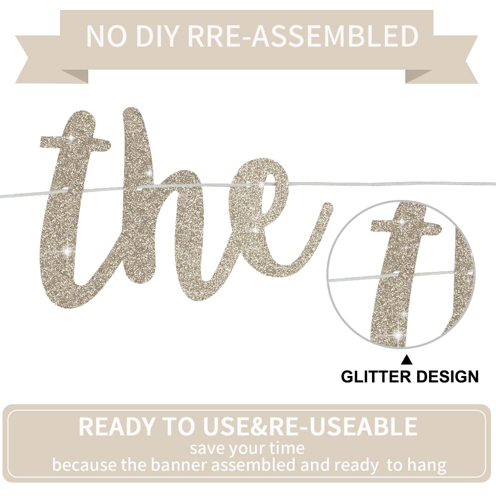 BEISHIDA Glitter Champagne Banner – The Beginning of a New Chapter for Graduation & Farewell Parties
