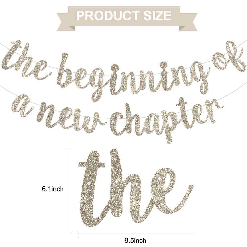 BEISHIDA Glitter Champagne Banner – The Beginning of a New Chapter for Graduation & Farewell Parties