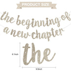 BEISHIDA Glitter Champagne Banner – The Beginning of a New Chapter for Graduation & Farewell Parties