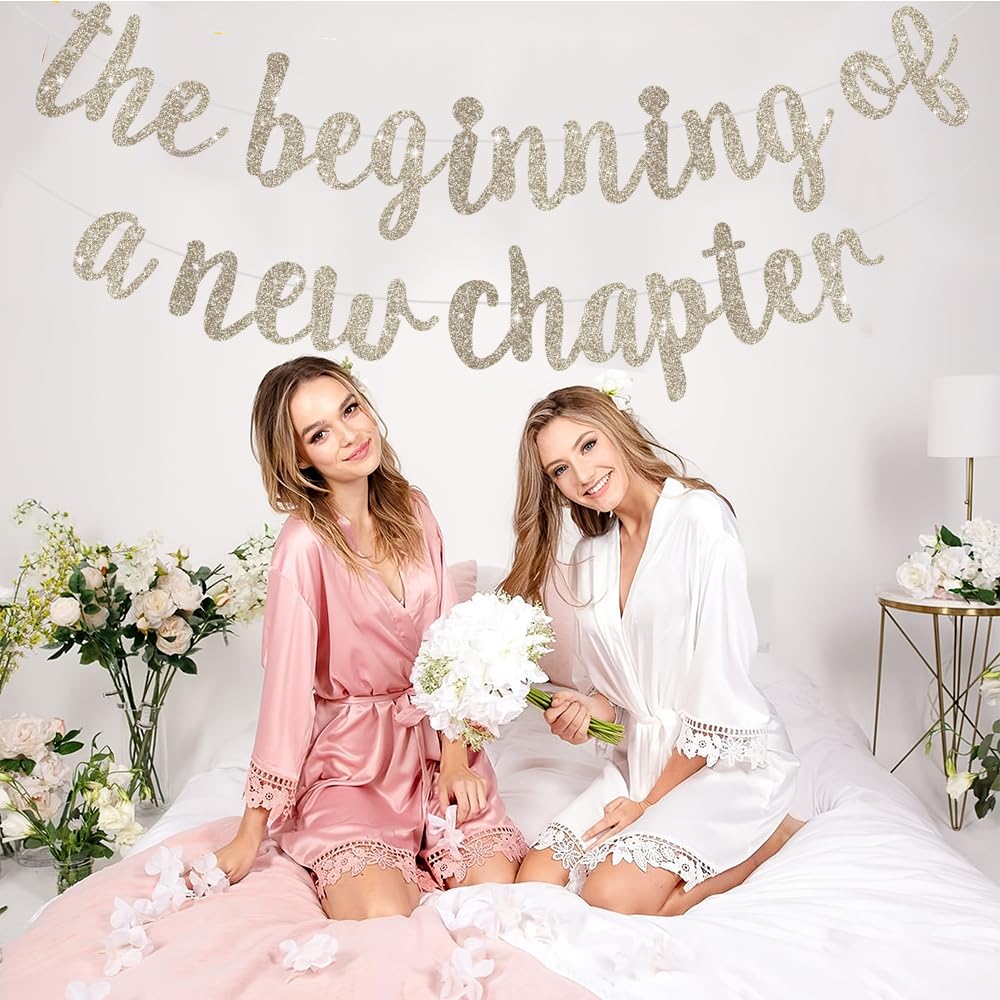 BEISHIDA Glitter Champagne Banner – The Beginning of a New Chapter for Graduation & Farewell Parties