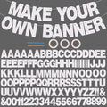 BEISHIDA 116 PCS Glitter Color White DIY Letter Banner Kit – 111 Letters & 3 Ropes for Birthday, Wedding, Graduation
