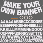 BEISHIDA 116 PCS Glitter Color White DIY Letter Banner Kit – 111 Letters & 3 Ropes for Birthday, Wedding, Graduation