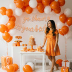 BEISHIDA Glitter Light Orange Go Shawty Its Your Birthday Banner 11.4ft - Pre-Strung Hip Hop Theme Party Decor