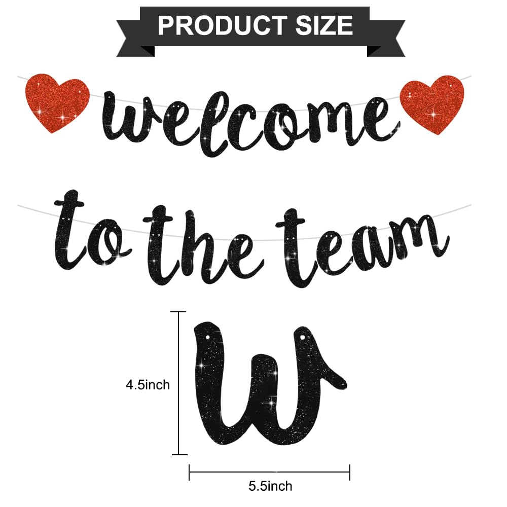 BEISHIDA Glitter Welcome to The Team Banner – Pre-Strung, No DIY Party Decor