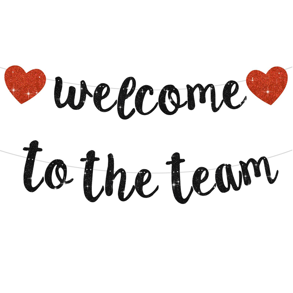 BEISHIDA Glitter Welcome to The Team Banner – Pre-Strung, No DIY Party Decor