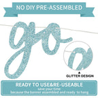 BEISHIDA Go Shawty Birthday Banner 11.4ft Baby Blue – Pre-Strung Glitter Hip Hop Theme