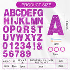 BEISHIDA 116 PCS A-Z Glitter Purple DIY Letter Banner Kit for Birthday, Graduation, Wedding Decor