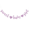 BEISHIDA Light Purple Glitter Girl Baby Banner – Pre-Strung, No DIY, Ready to Hang
