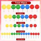 BEISHIDA 40 Pcs Mini Balls Cake Toppers | Foam Ball Inserts for Birthday, Wedding & Baby Shower
