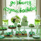 BEISHIDA Double-Sided Green Go Shawty Birthday Banner – 11.4ft, Pre-Strung, No DIY, Glitter Hip Hop Theme