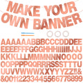 BEISHIDA Double-Sided Rose Gold 116-Piece DIY Letter Banner Kit | Custom Birthday & Wedding Decor