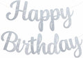 BEISHIDA Silver Glitter Birthday Banner - No DIY, 10 Feet, Pre-Strung Backdrop