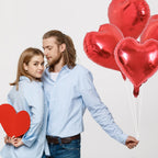 BEISHIDA 20 Pcs 18-Inch Red Heart Balloons – Romantic Foil Balloons for Proposals, Valentine’s Day, Weddings