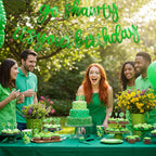 BEISHIDA Double-Sided Green Go Shawty Birthday Banner – 11.4ft, Pre-Strung, No DIY, Glitter Hip Hop Theme