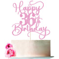 Bejotaa Pink Happy 36th Birthday Cake Topper | Glitter 1pc for 36th Birthday & Anniversary Party