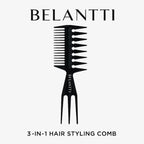 Belantti 3-in-1 Wide Tooth Detangling Comb for Curly Hair