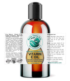 Bella Terra Oils - Organic Vitamin E Oil 8 oz | Wheat Germ Derived Antioxidants for Radiant Skin