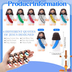 Bememo 100 Pcs Little Jesus Figures — Colorful Rubber Miniatures for Religious Party Favors