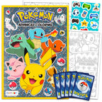 Bendon Pokemon Coloring Book Set for Kids & Teens – Cards & Advanced Coloring Book Bundle