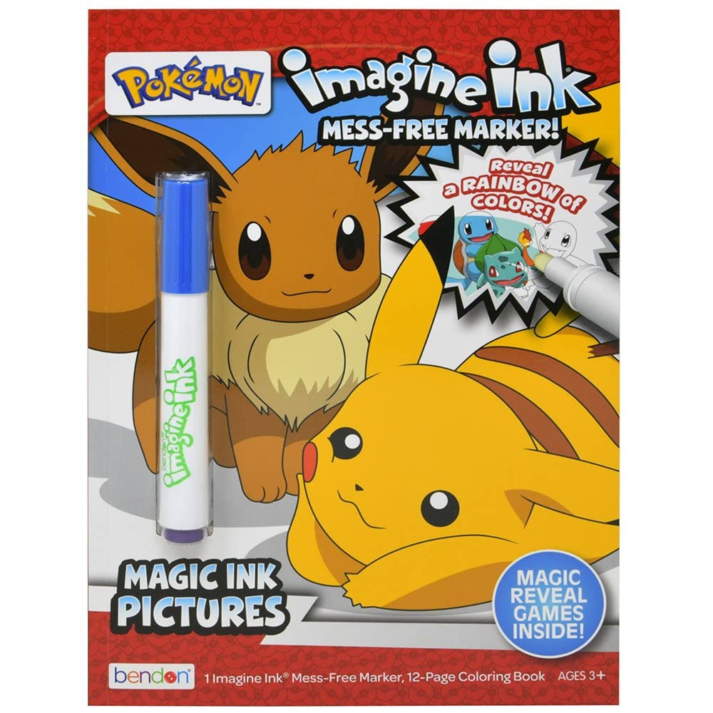 Bendon Pokemon Imagine Ink Mess-Free Coloring Book | Party Favors & Gifts for All Ages
