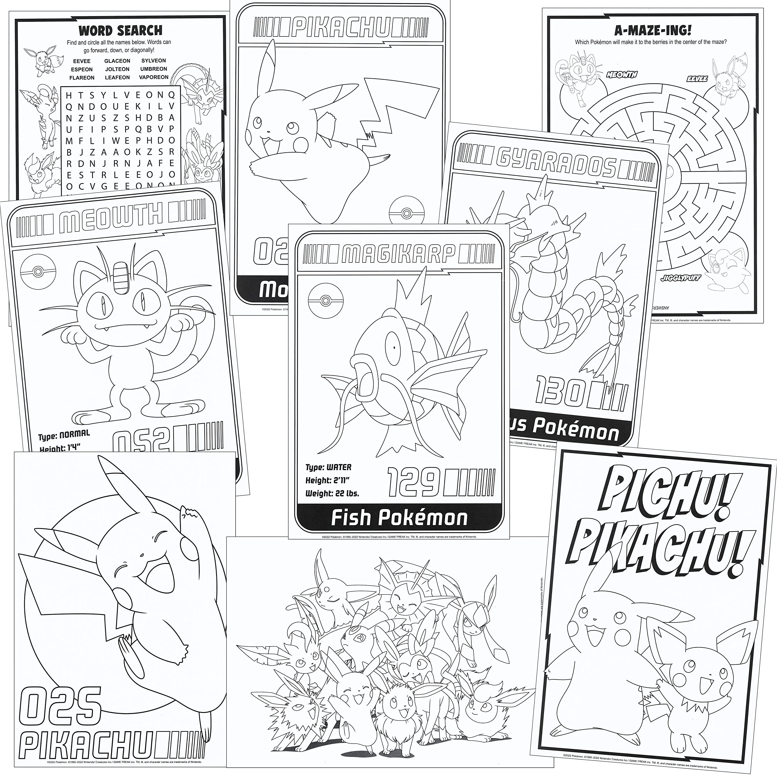 Bendon Pokemon Stickers Activity Set – Coloring Book, Reward Stickers, Door Hanger & Thank You Card Craft