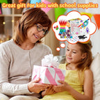 BenLouis 192Pcs Kids Party Favors: Mini Coloring Books, Crayons, Slap Bracelets & Stickers Set