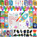 BenLouis 192Pcs Kids Party Favors: Mini Coloring Books, Crayons, Slap Bracelets & Stickers Set