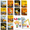 BenLouis 24 Pcs Construction Mini Coloring Books - Excavator Theme Party Favors & Bulk Activities