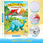 BenLouis 24 Pcs Dinosaur Mini Coloring Books – Bulk Kids Party Favors