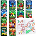 BenLouis 24 Pcs Football Mini Coloring Books – Kids Party Favors & Bulk Activity Books