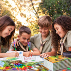 BenLouis 12 Jungle Safari Mini Coloring Books with Stacking Crayons – Zoo Animals Kids Party Favors