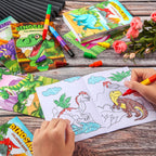BenLouis 24 Pcs Dinosaur Mini Coloring Books – Bulk Kids Party Favors