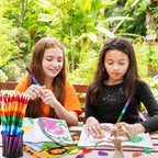 BenLouis 12 Jungle Safari Mini Coloring Books with Stacking Crayons – Zoo Animals Kids Party Favors