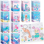 BenLouis 24 Pcs Mermaid Mini Coloring Books – Kids Party Favors & Travel Activities