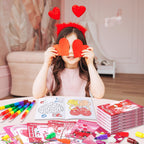BenLouis 24 Pcs Valentines Day Mini Coloring Books – Kids Party Favors