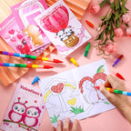 BenLouis 24 Pcs Valentines Day Mini Coloring Books – Kids Party Favors