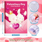 BenLouis 24 Pcs Valentines Day Mini Coloring Books – Kids Party Favors