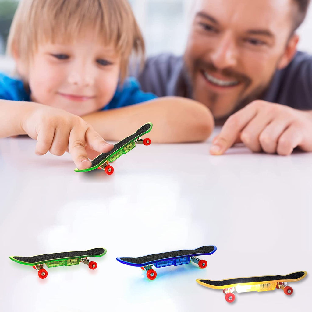 Beselley Mini Finger Skateboards – 25 LED Fingerboards for Kids, Portable Hand Skaters & Party Favors