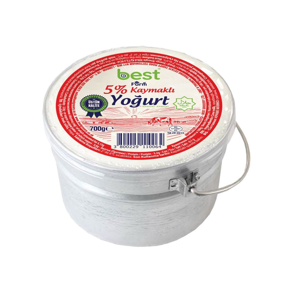 Best Farm 5% Creamy Clotted Top Yogurt, 700g Bucket