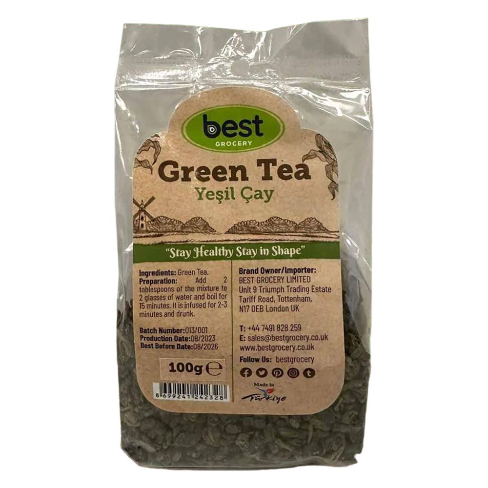 Best Grocery Loose Leaf Green Tea Yeşil Çay Pack 100g