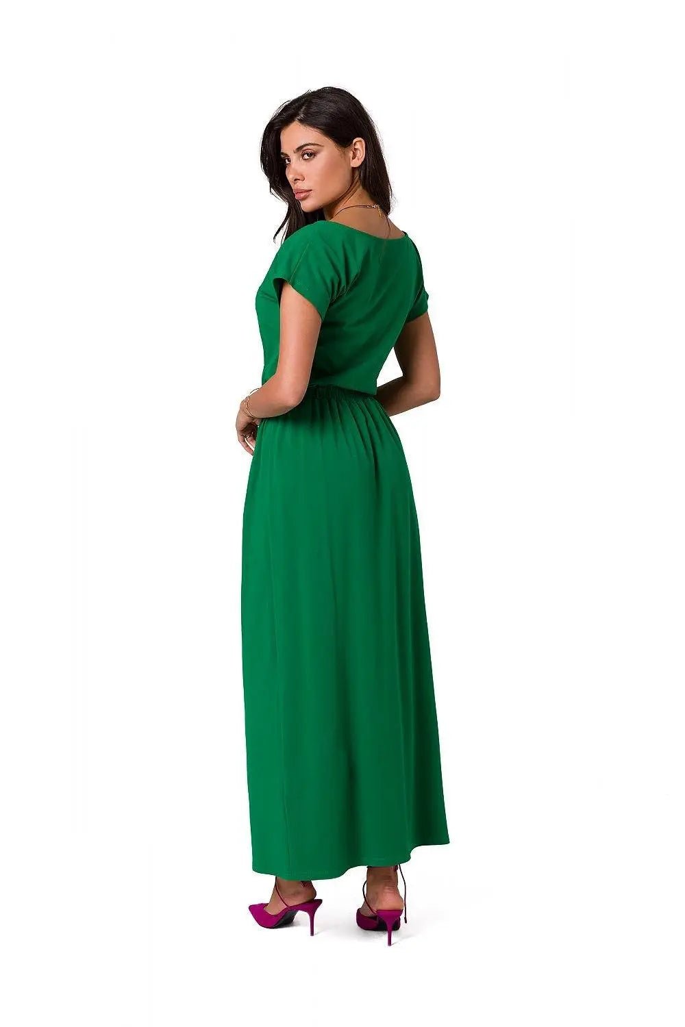 BeWear Comfortable cotton maxi dress with a neckline