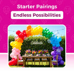 Bezente Assorted Rainbow Latex Balloons – 100 Pack, 12-Inch, Bright Party Decor