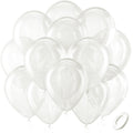 Bezente Clear Balloons 12in - 100 Pack Latex Balloons for Wedding & Party Decor