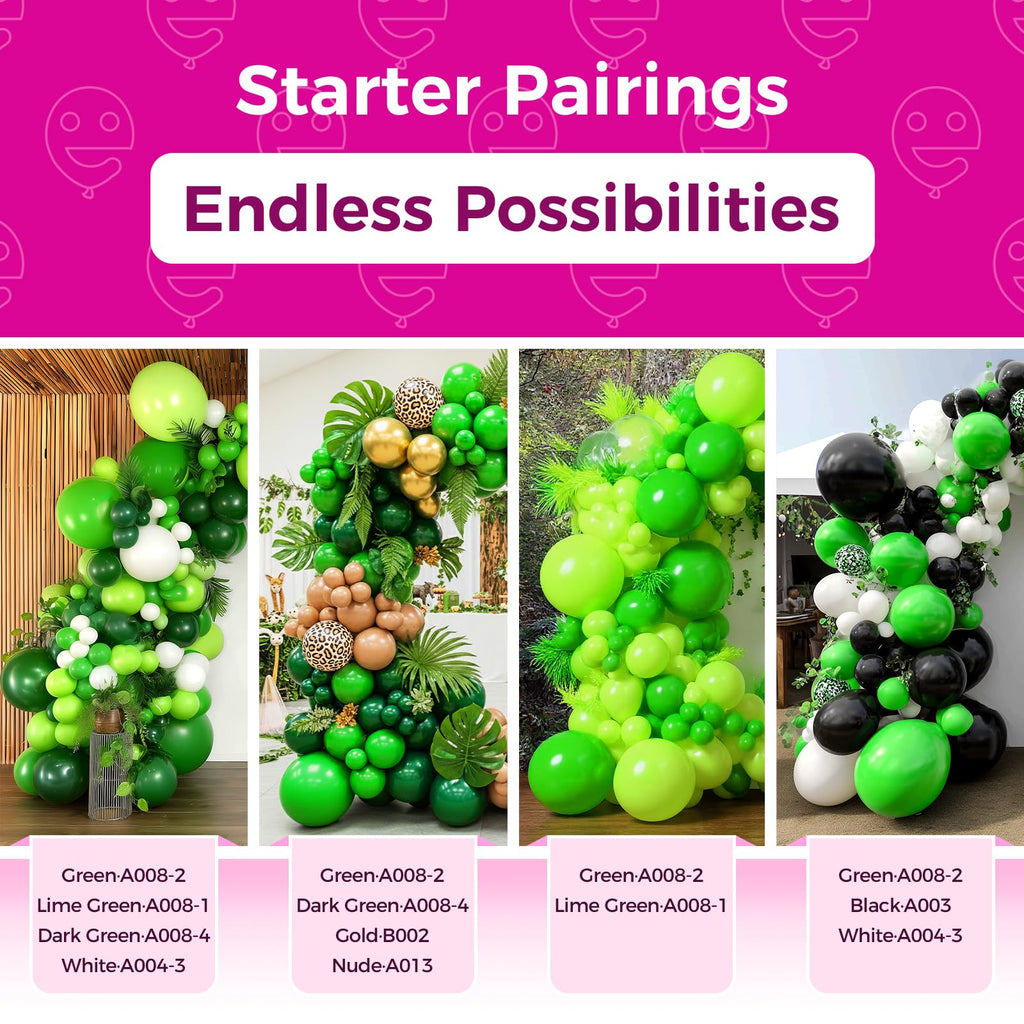 Bezente Green Balloons 18 Inch – 30 Pack Large Latex Party Decor