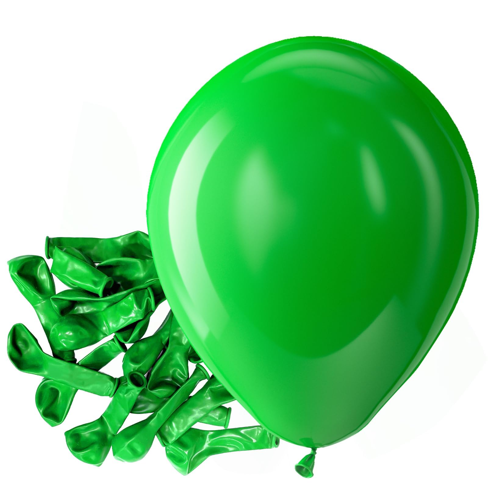 Bezente Green Latex Balloons – 150 Pack, 5-Inch Matte Balloons for Party Decor