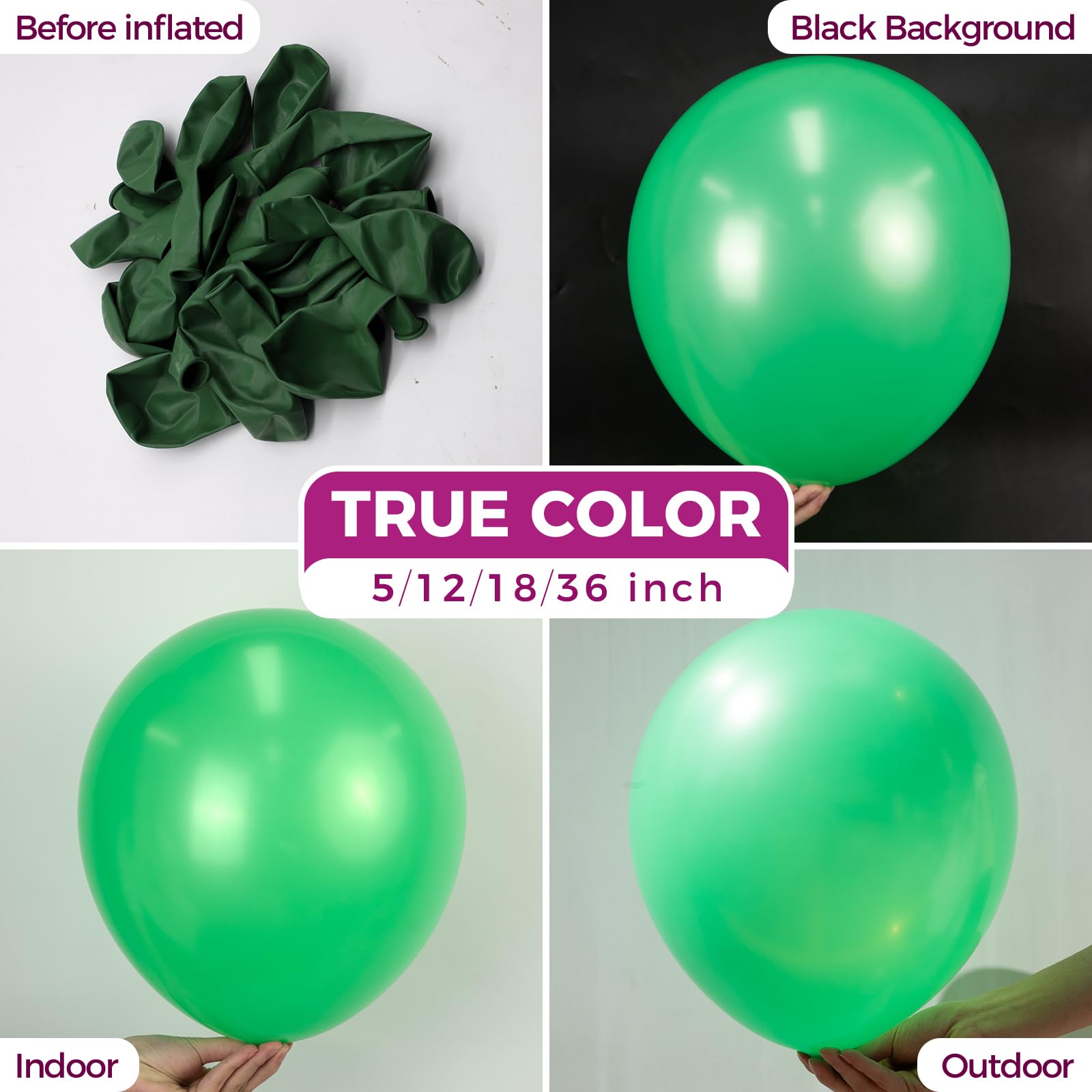 Bezente Green Balloons – 100 Pack 12 Inch Latex Party Balloons for Green Jungle Theme