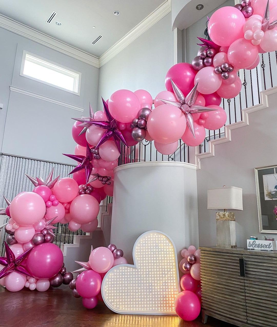 Bezente Pink Balloons Set — 60pc, 12in Latex Party Kit