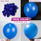 Bezente Royal Blue Latex Balloons – 100 Pack, 12-inch | Navy Blue Party Decorations for Birthdays, Graduations and More